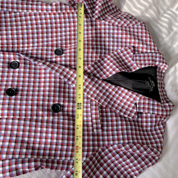 Checkerboard Statement Suit Jacket - Picture 9 of 12